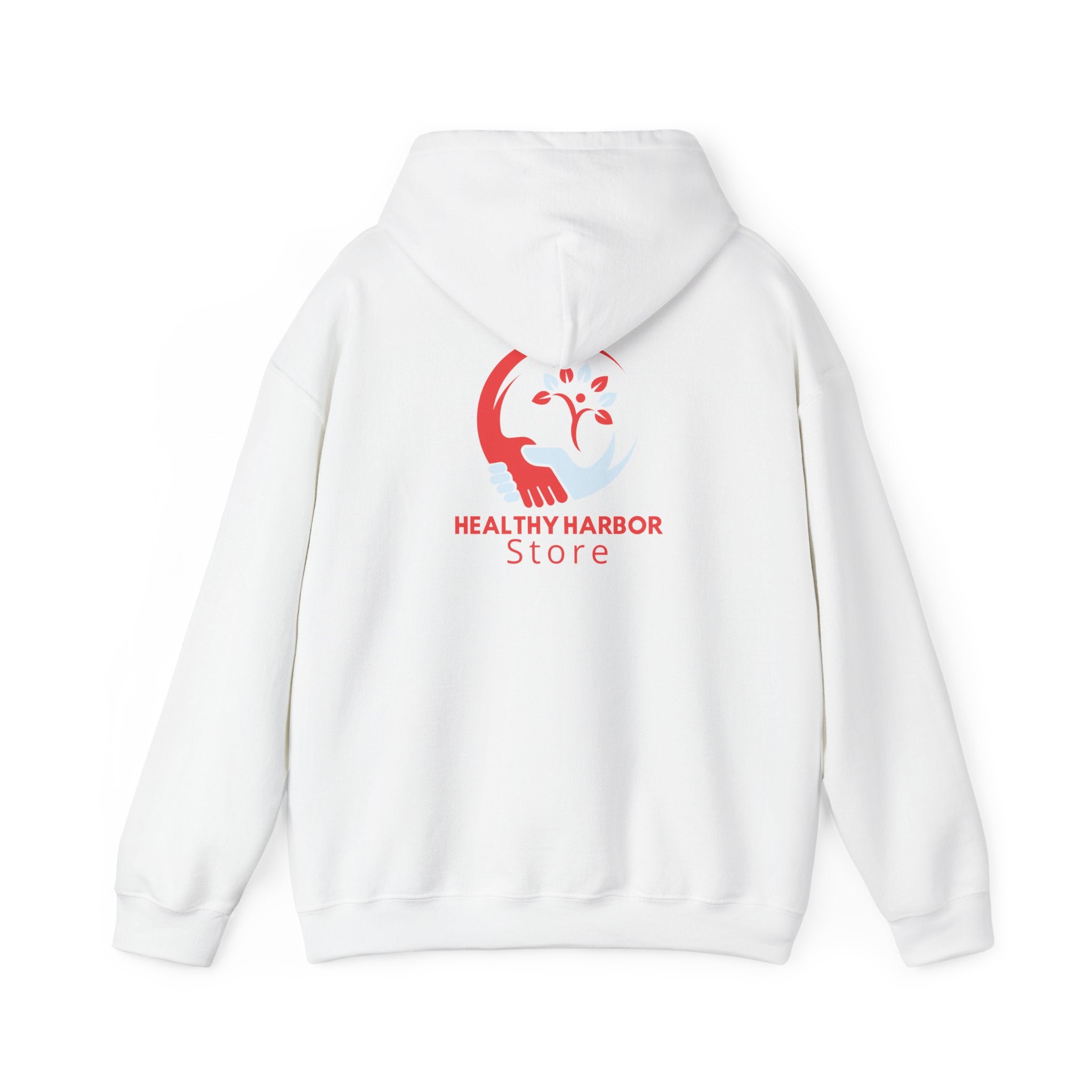 Healthy Harbor Store Hoodie — Minimal Wellness Logo Pullover