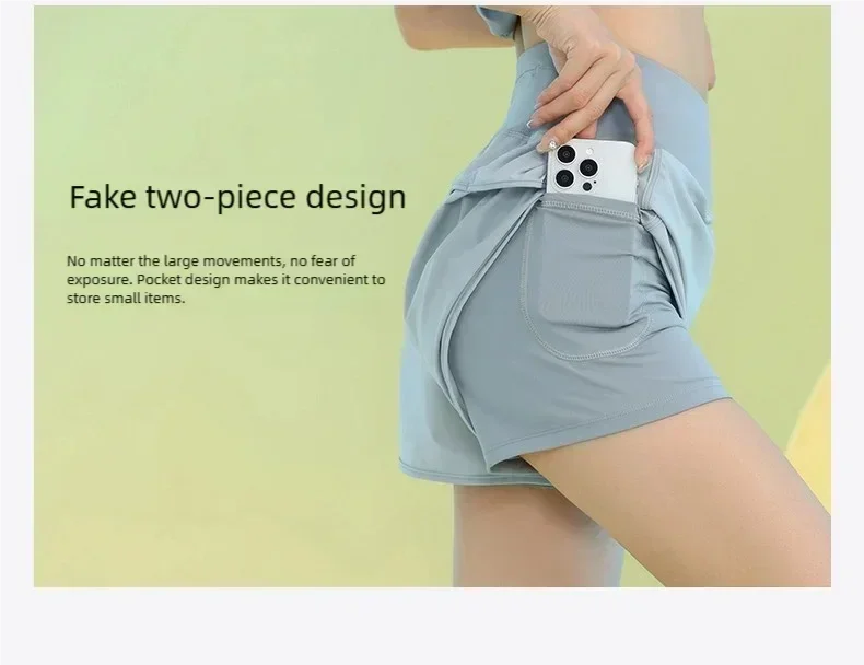 PHIGEER Women's Yoga Workout Shorts