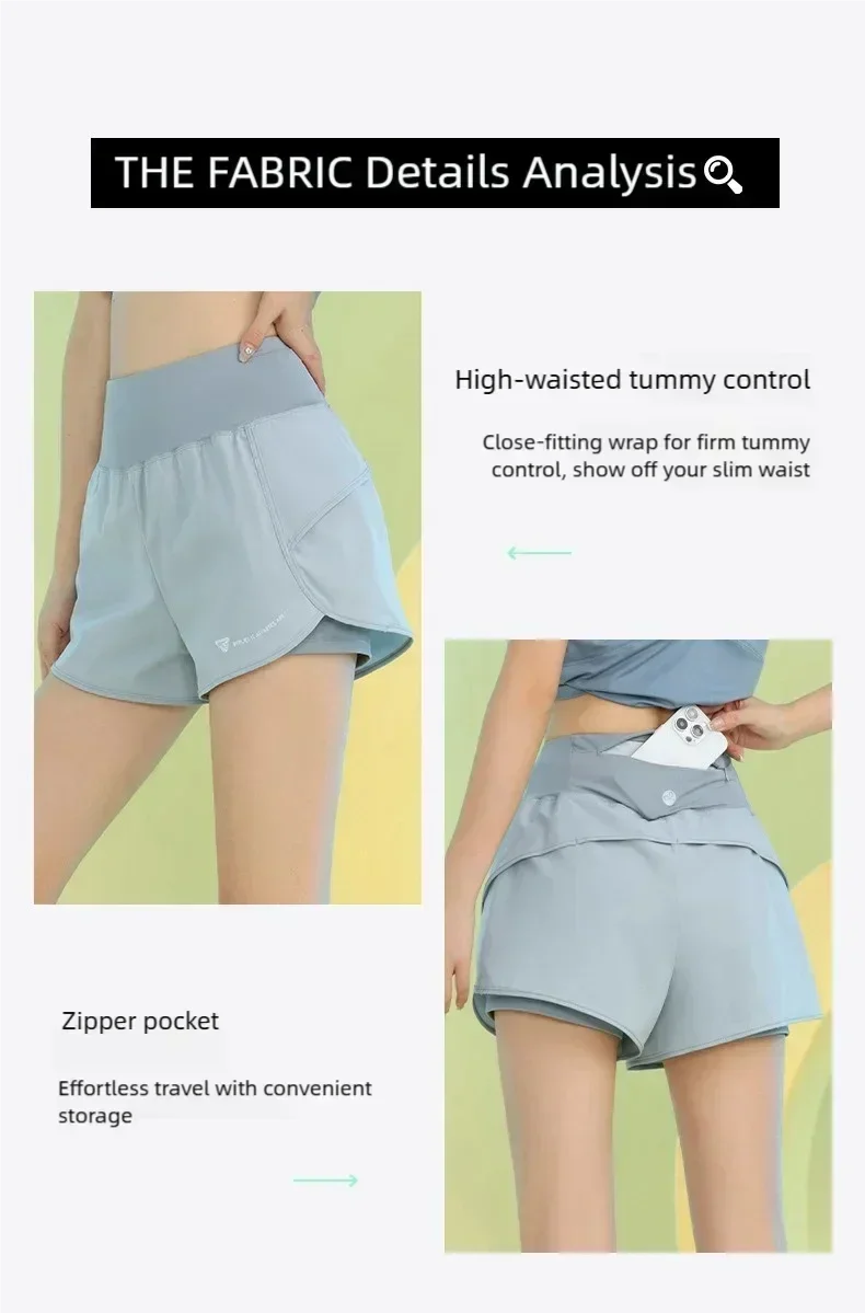 PHIGEER Women's Yoga Workout Shorts