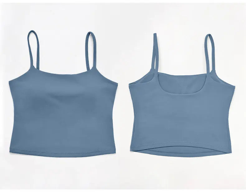 NCLAGEN Women's Gym Tank Top with Built-In Bra