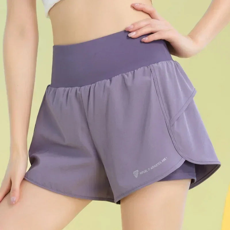 PHIGEER Women's Yoga Workout Shorts