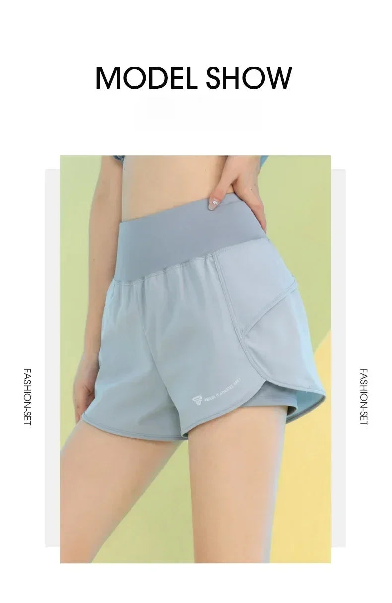 PHIGEER Women's Yoga Workout Shorts