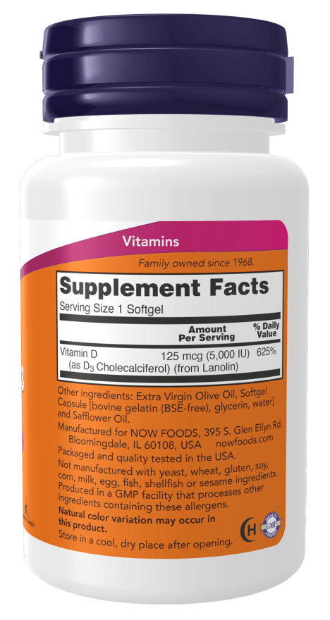 Vitamin D-3 5,000 IU High Potency