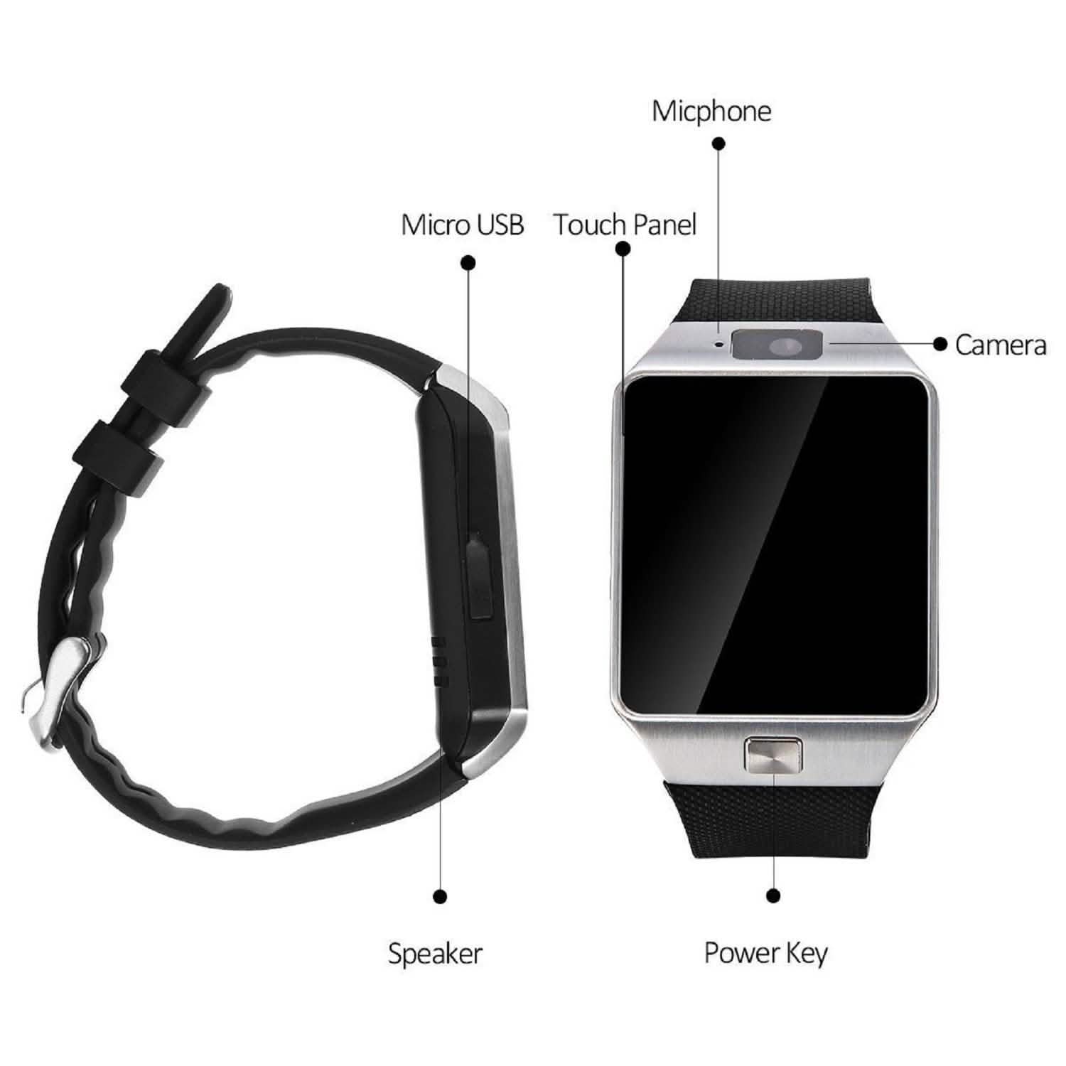 Bluetooth Smartwatch with Camera & Activity Tracker