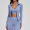 The Kinetic Zip Jacket Cross Back Sports Bra Leggings 3-Piece Set