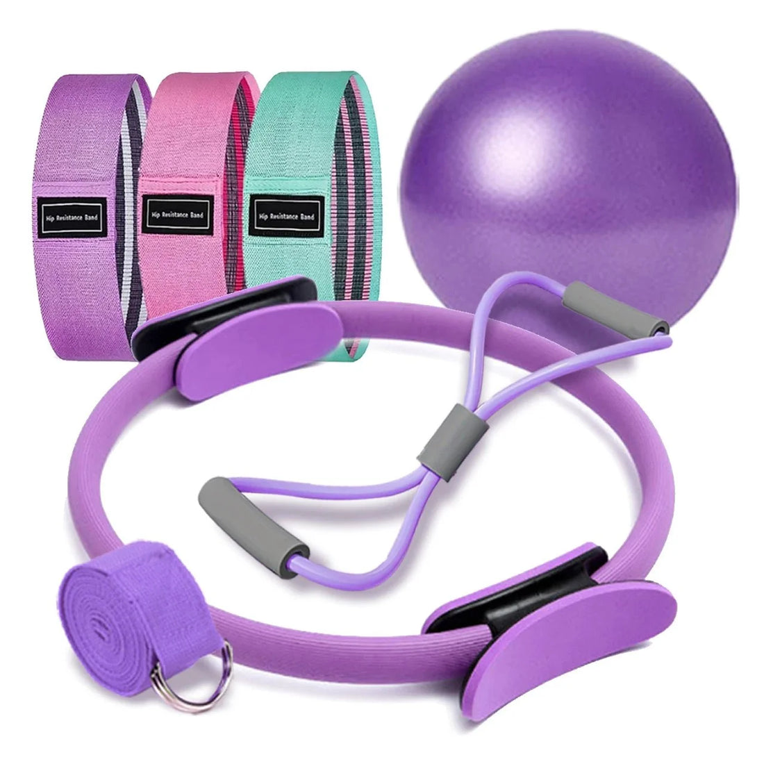 Pilates Ball & Ring Set – 7-Piece Core Kit