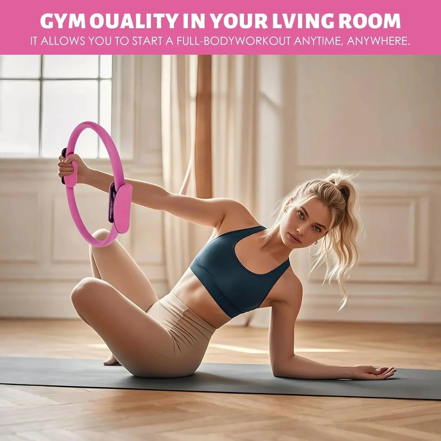 Pilates Ball & Ring Set – 7-Piece Core Kit