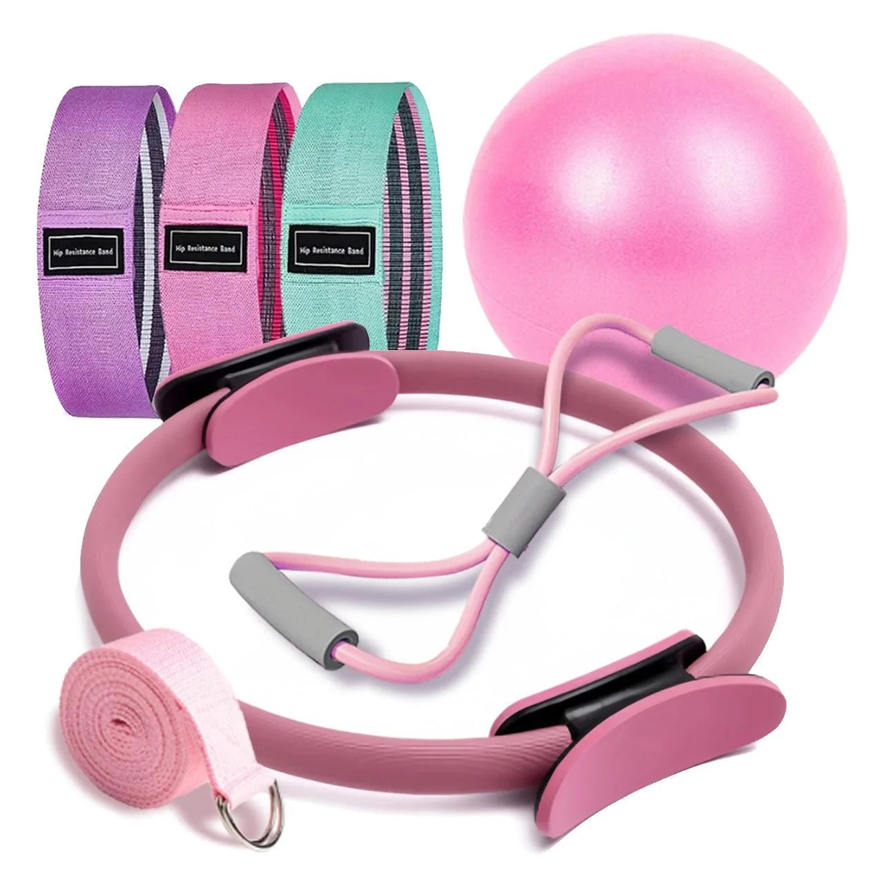 Pilates Ball & Ring Set – 7-Piece Core Kit